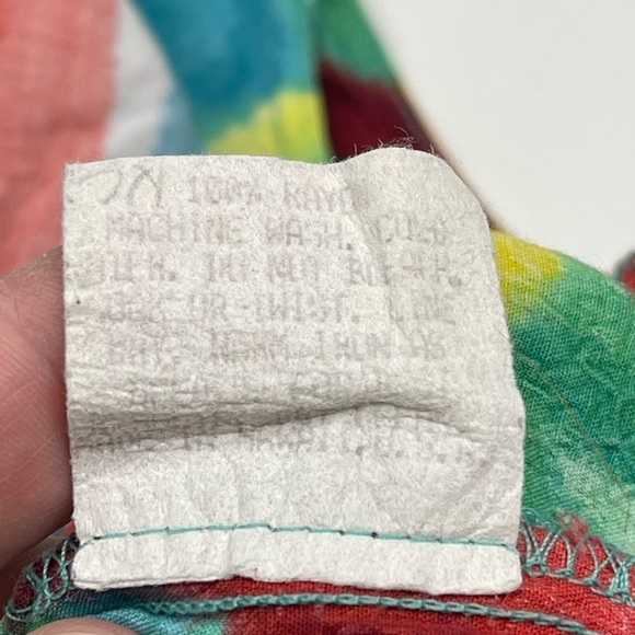 Jams World Dress Royal Hibiscus Rayon Hawaiian Summer Floral Girly Patchwork Med - Picture 11 of 12